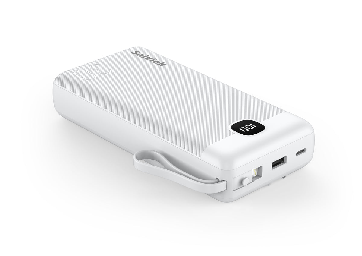 Saiviek 30000mah Power Bank with built-in cables